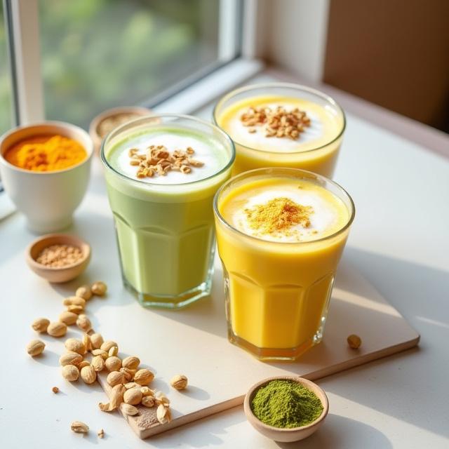 Sunde kaffedrikke og superfood lattes